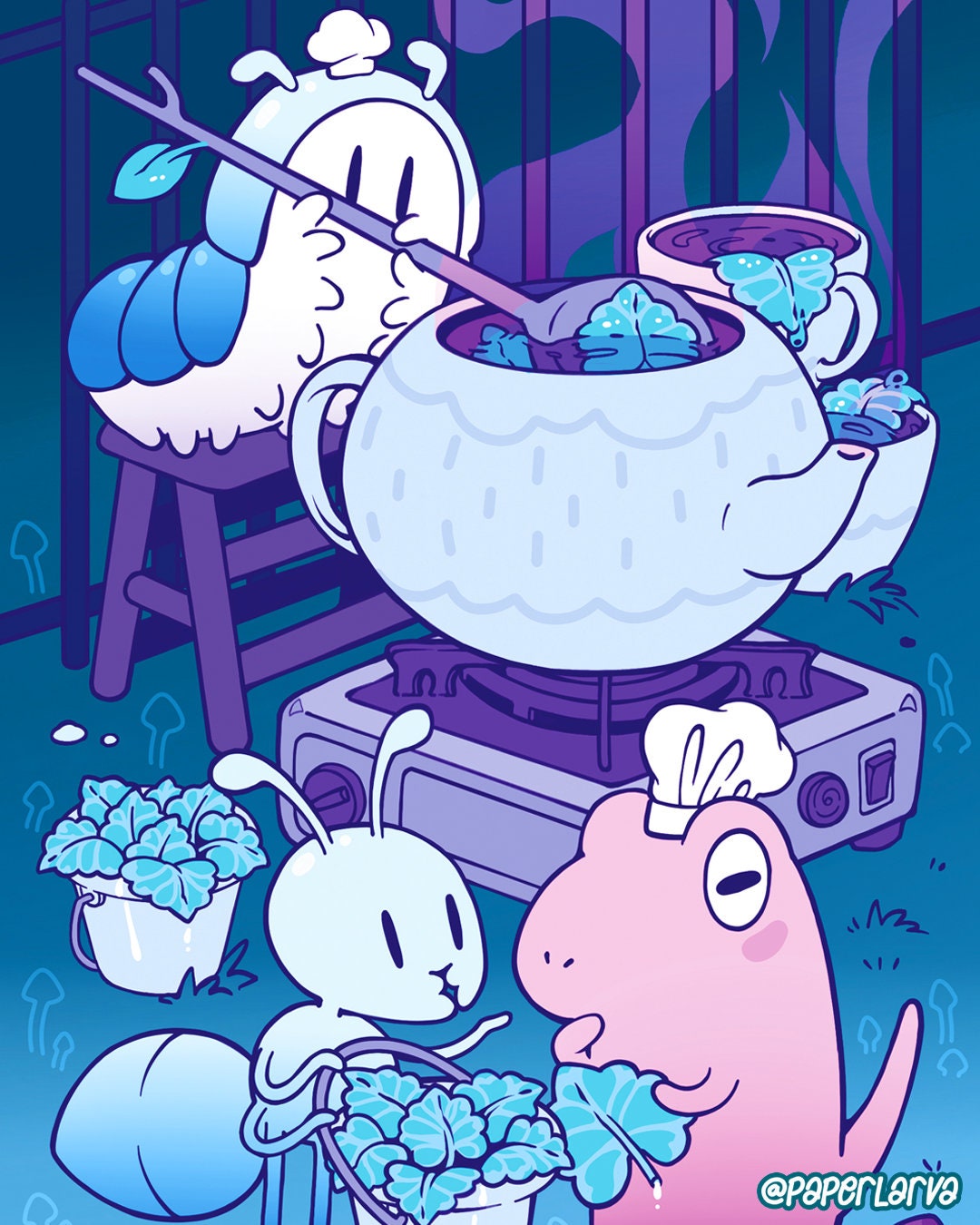 MUSCADINE Art Postcard Set