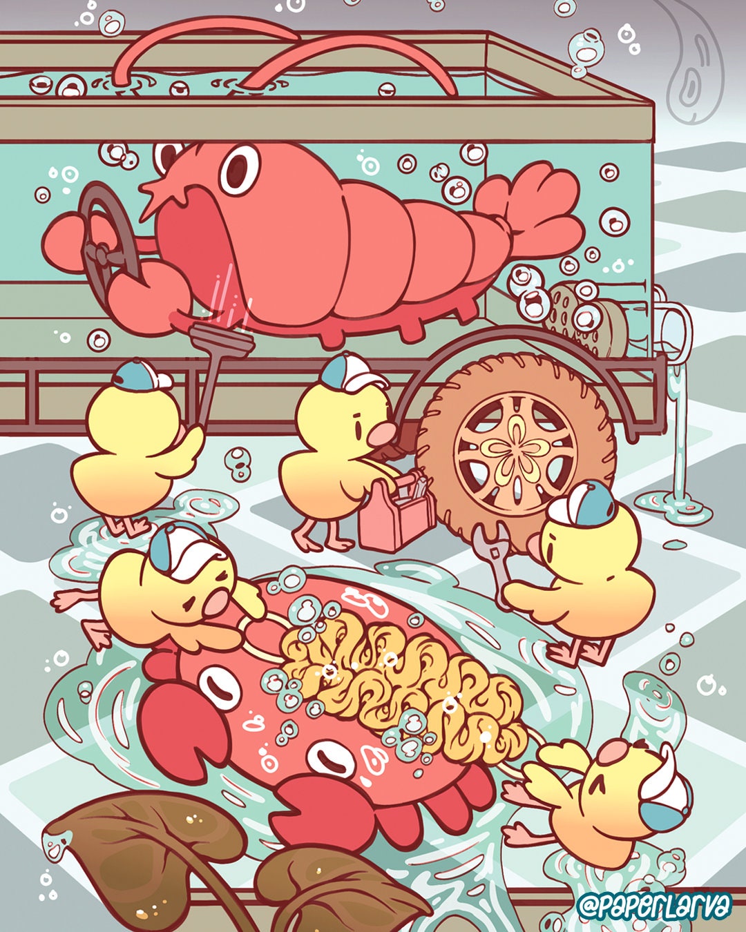 SEA DIPPER Art Postcard Set