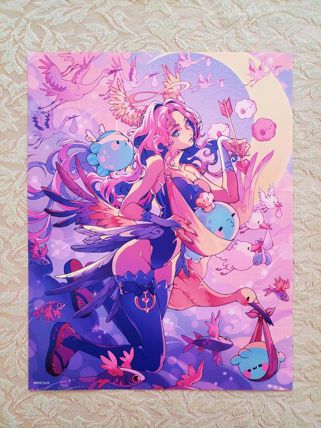 Cupid's THE STORKS Art Print