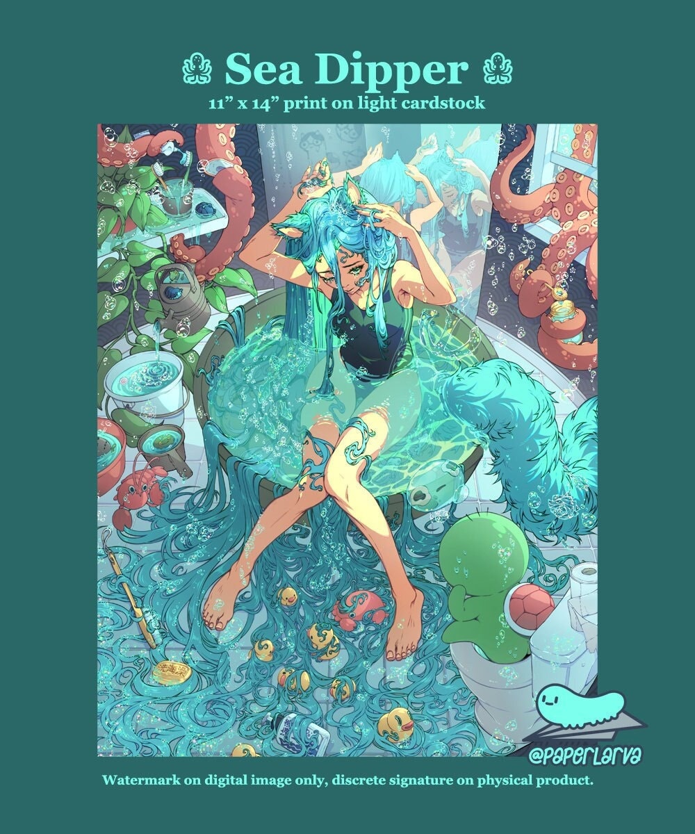 SEA DIPPER Art Print