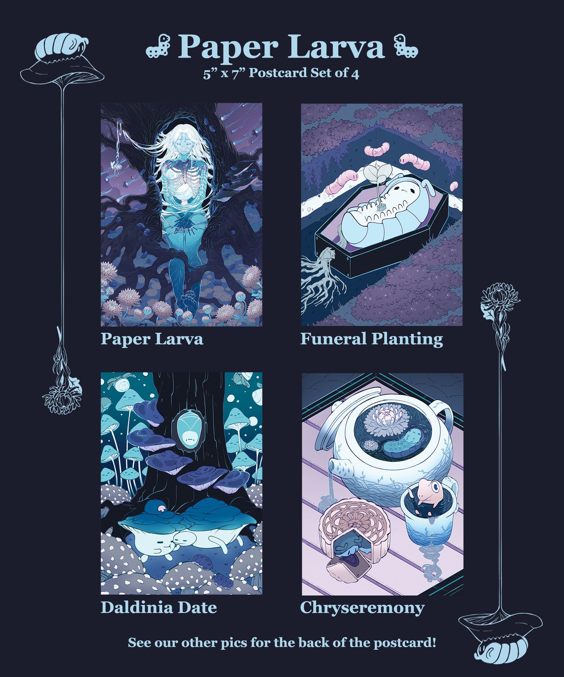 PAPER LARVA Art Postcard Set