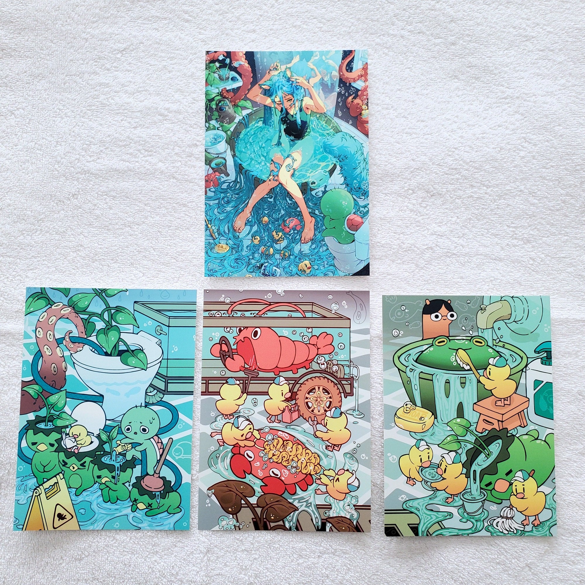 SEA DIPPER Art Postcard Set