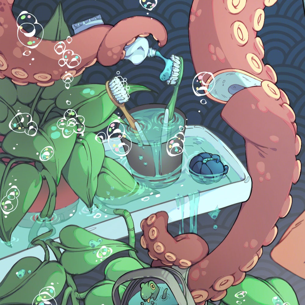 SEA DIPPER Art Print