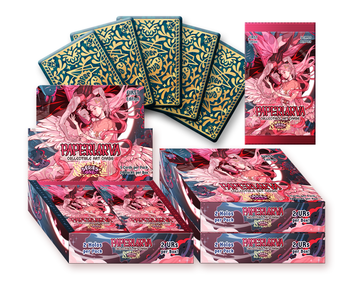 Series One. First Edition. PAPERLARVA COLLECTIBLE ART CARDS.