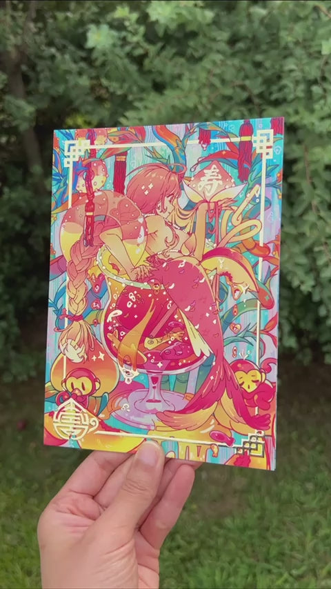 WAVELINE's SODA SISTERS *Limited Gold Foil* Art Postcard Set